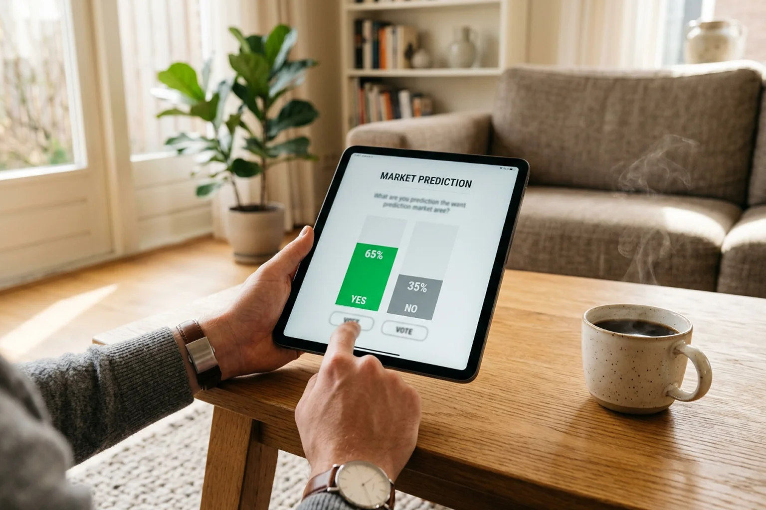 Prediction market contract voor bitcoin koersvoorspelling